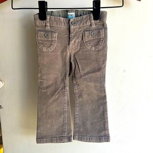 Old Navy Baby Girl/Toddler Flare Grey Corduroy Pants - Size 18-24 Months